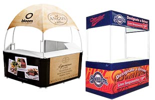 Plain and custom-printed pop-up domes and counters